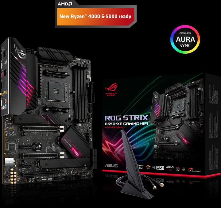 Actual product image ASUS ROG STRIX B550-XE GAMING WIFI (AM4, AMD B550, ATX)
