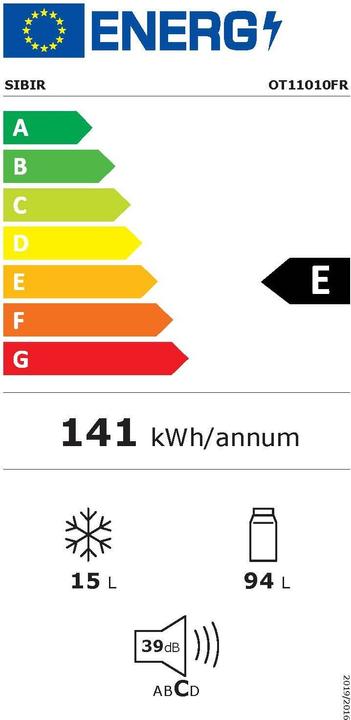 Energie-Label Sibir OT11010FR (109 l)