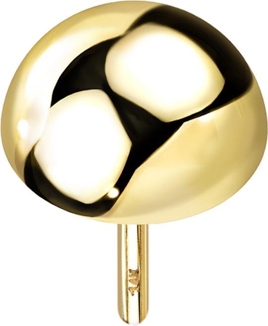 Actual product image Star Piercing Threadless dome 14k gold (14k gold, without brass)