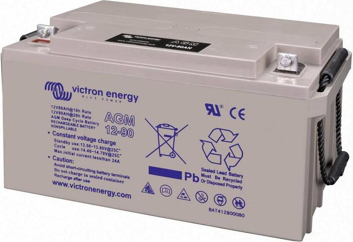 Victron Energy AGM Deep Cycle Battery (12 V, 90 Ah)