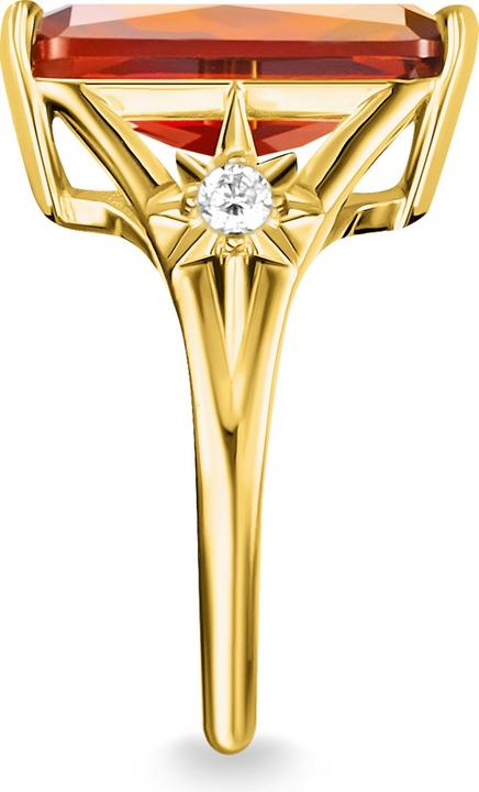 Immagine prodotto Thomas Sabo Anello pietra arancione grande con stella (54, 925 Argento)