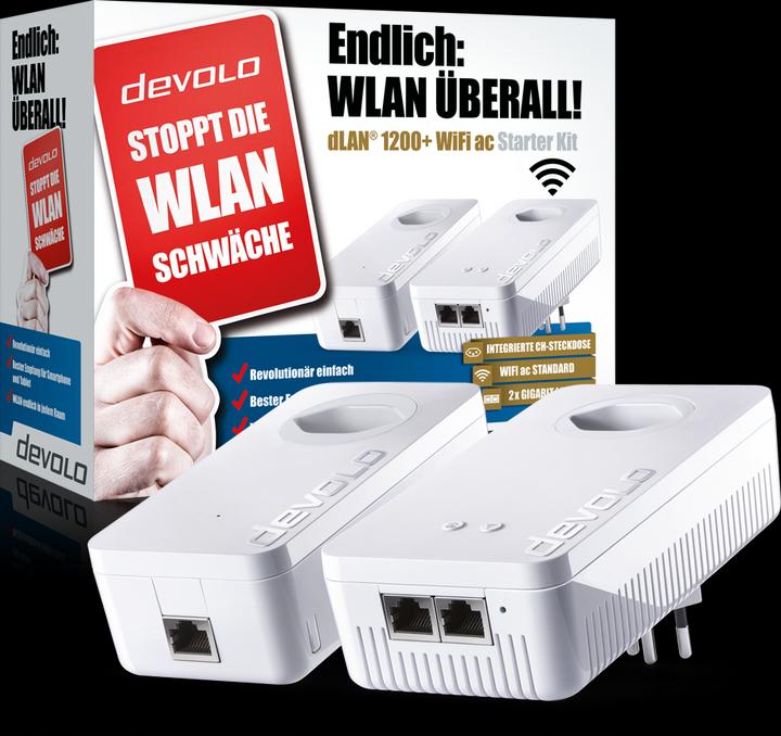 Produktbild Devolo dLAN 1200+ WiFi Starter Kit (1200 Mbit/s)