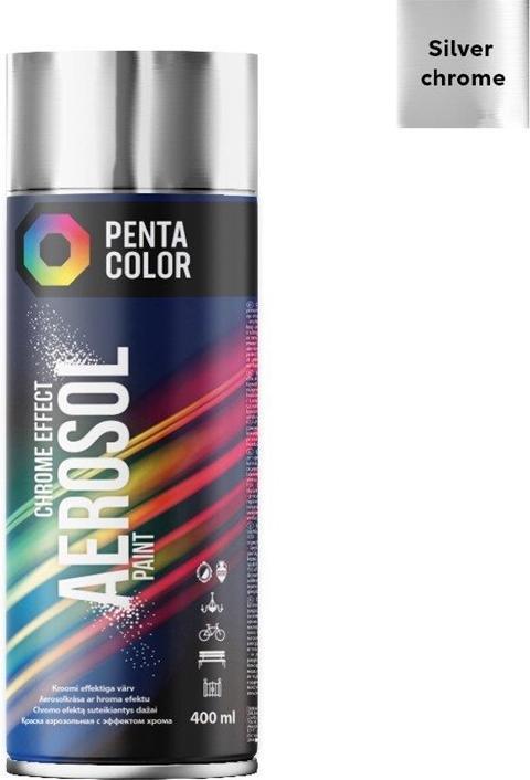 Productafbeelding Pentacolor Verf Aeroso Penta Zilver-Chroom 400ml (Zilver chroom)