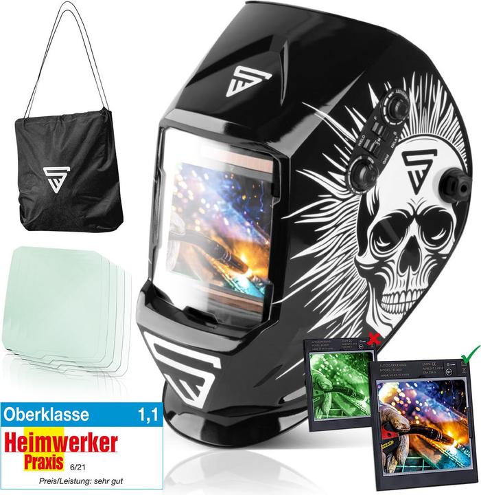 Produktbild Stahlwerk Automatik Schweisshelm ST-990 SE "Sonderedition Skull" Real Colour