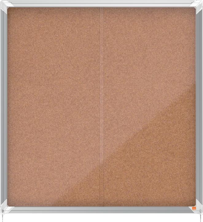 Immagine prodotto Nobo Vetrina porta scorrevole pannello posteriore in sughero 12 x DIN A4 per uso interno