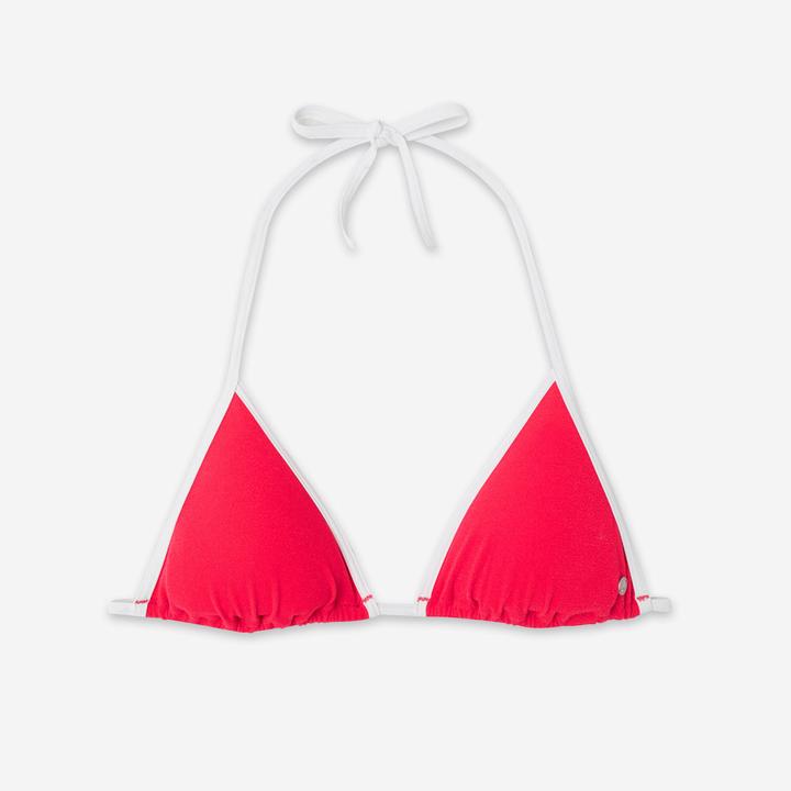 Olaian Bikini-Oberteil Damen Triangel Frottee Mae rosa (40, 42)