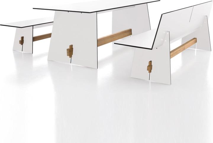Image du produit Conmoto Tension Banc avec dossier HPL (220 cm)