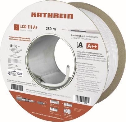 Produktbild Kathrein Koaxialkabel LCD 111 A+ 250m Spule >110dB (120 dB, Antennendose)