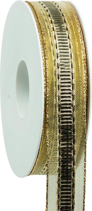 Produktbild Goldina Glitzerfee mit Draht, 25 Millimeter x 20 Meter, gold (Geschenkband, 1 x)
