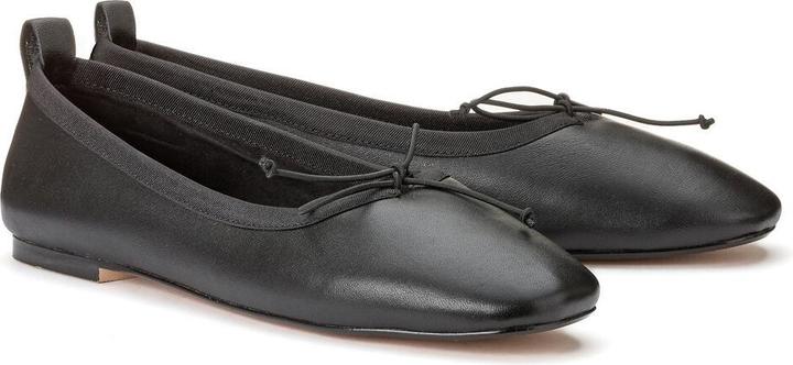 La Redoute Collections Lederballerinas mit Schleife