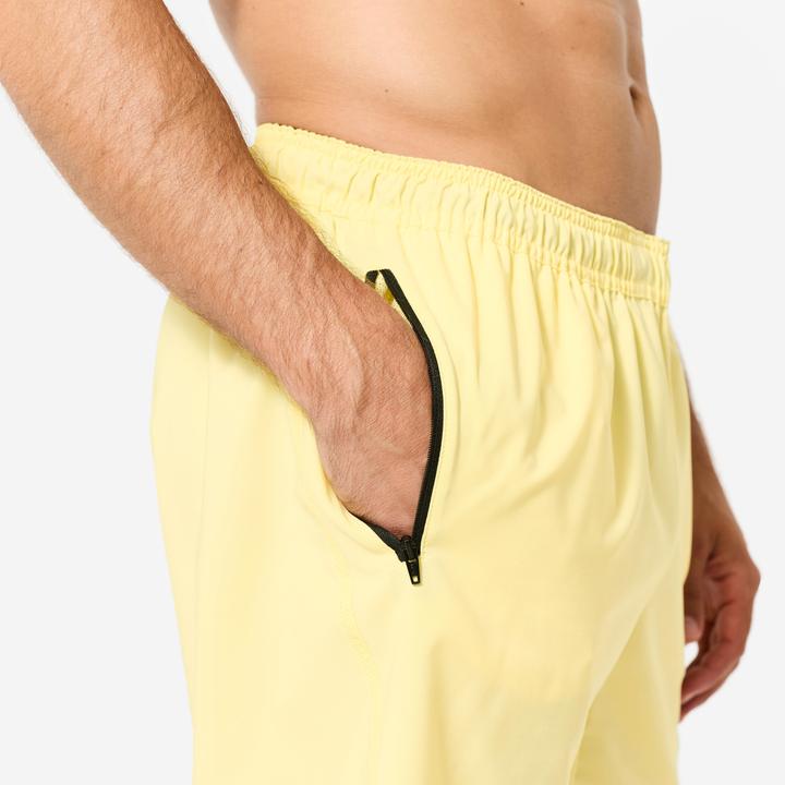 Produktbild Domyos Shorts Reissverschlusstaschen - hellgelb (S)