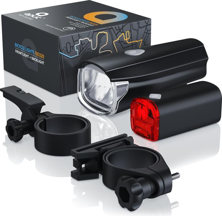 Actual product image Aplic LED bike lighting bike light set, StVZO approved - bicycle lamp bike light bicycle lamp set (30 lm)