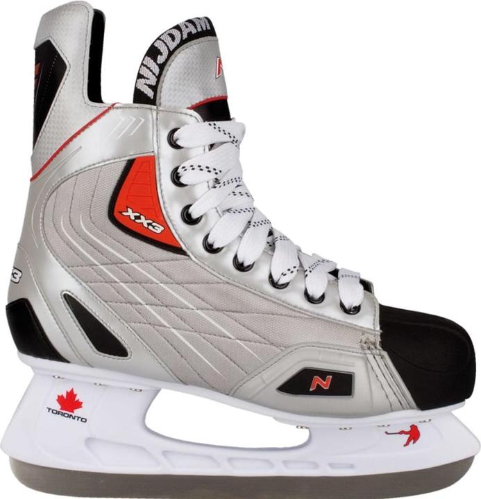 Actual product image Nijdam IJshockeyschaats - Polyester - Deluxe - Zilver/Zwart - Maat 39 (39)