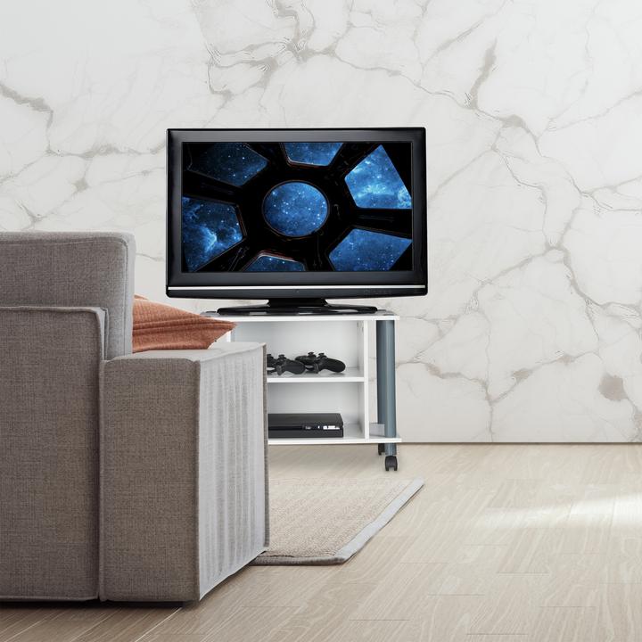Image du produit Relaxdays Meuble TV sur rouettes et compartiments (60 x 40 x 45 cm)