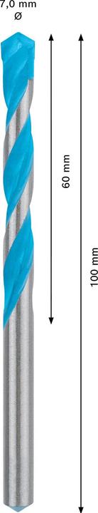 Produktbild Bosch Professional Zubehör EXPERT CYL-9 MultiConstruction Bohrer, 7 x 60 x 100 mm (7 mm)