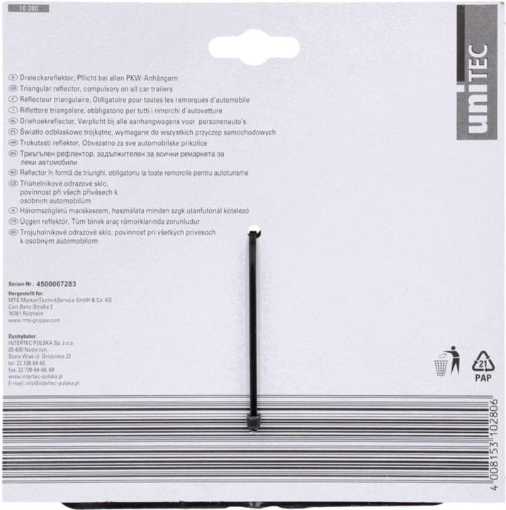 Image du produit Unitec Réflecteur triangulaire