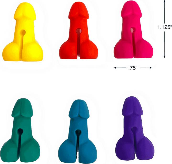 Immagine prodotto Little Genie Productions Super Fun Penis - Cocktail Markers - Set of 6