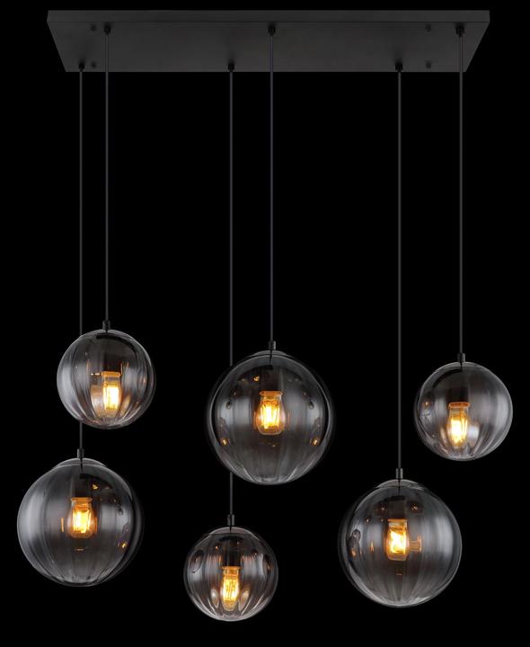 Produktbild Globo Hängeleuchte Metall Schwarz Matt, 6xe27 (E27)