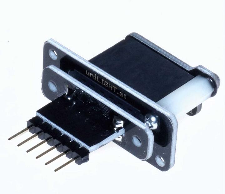 Actual product image Unilight direct connection header with 6 primary poles, kit, 2pcs, uni contact strip