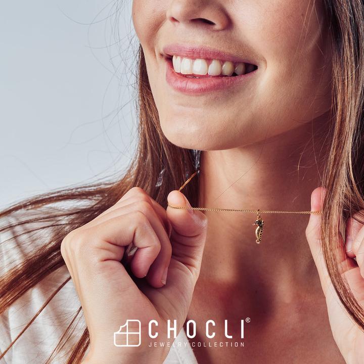 Actual product image MTM Sea Horse Necklace (Brass, 18k Gold, 43 cm)