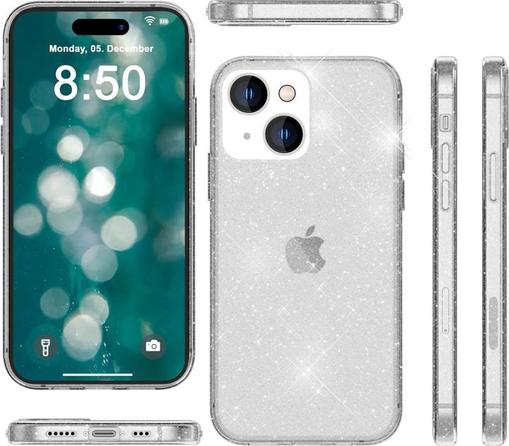 Produktbild Nalia Klare Glitzer Silikon Hülle (Apple iPhone 15)