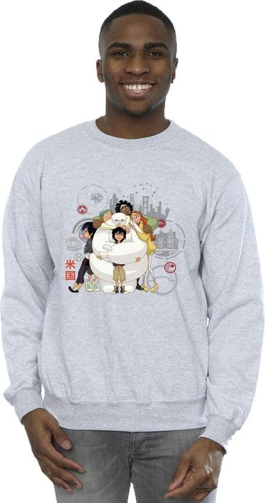 Actual product image Disney Mens Big Hero 6 Baymax Group Hug Sweatshirt (XL)