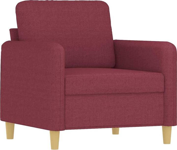 Produktbild VidaXL Sessel mit Hocker Weinrot 60 cm Stoff,Farbe