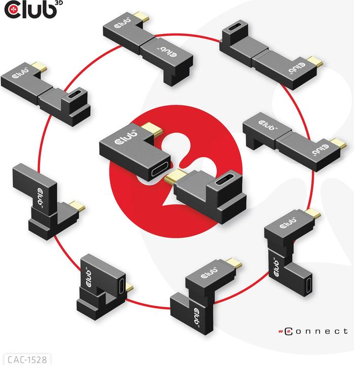 Actual product image Club 3D Club3D Adapter USB 3.2 Type C <> USB 3.2 Type C St/B (USB 3.2 Gen 2)