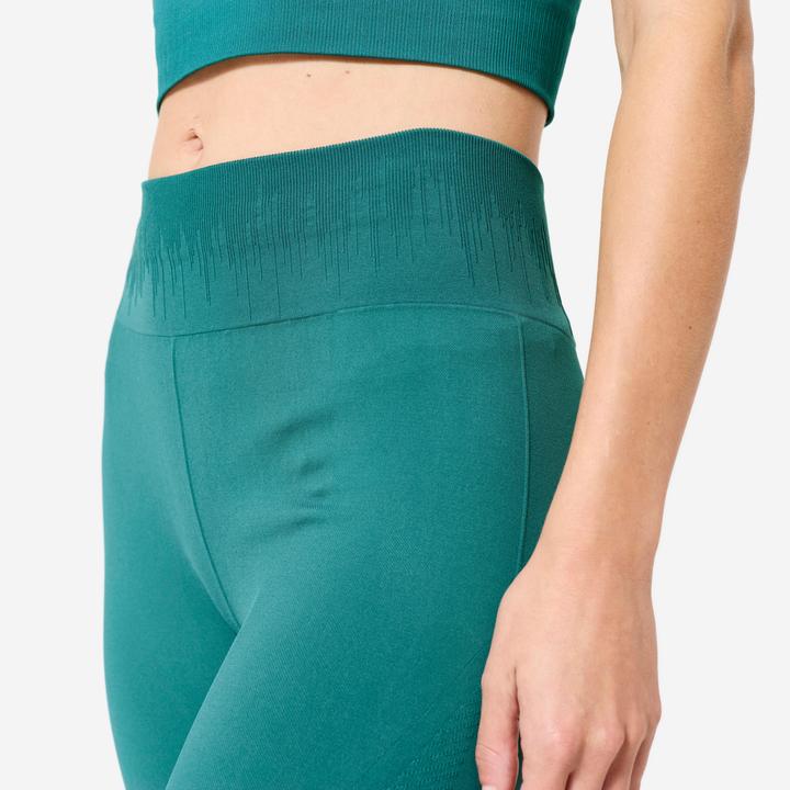 Produktbild Kimjaly Lange Leggings Yoga Zweite-Haut-Effekt hoher Bund - blaugrün (S)