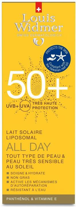 Image du produit Louis Widmer ALL DAY 50+ écran solaire parfumé tube (Crème solaire, SPF 50+, 100 ml, 135 g)