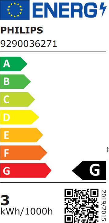 Energy Label Philips Amber (E27, 3 W, 250 lm, 1 x, E)