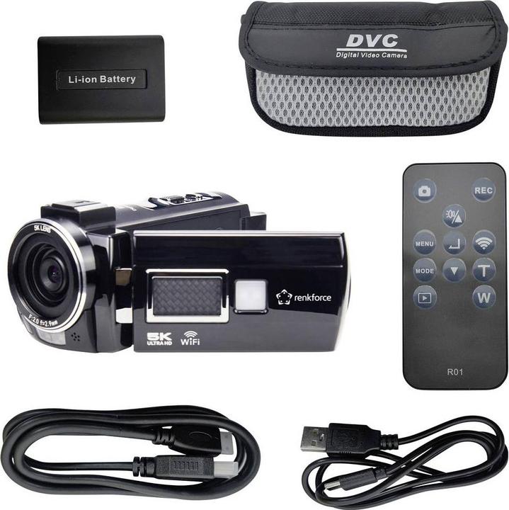 Image du produit Renkforce RF-DV-200 Camcorder 5K 7.6 cm 3 Zoll 8 Megapixel Schwarz