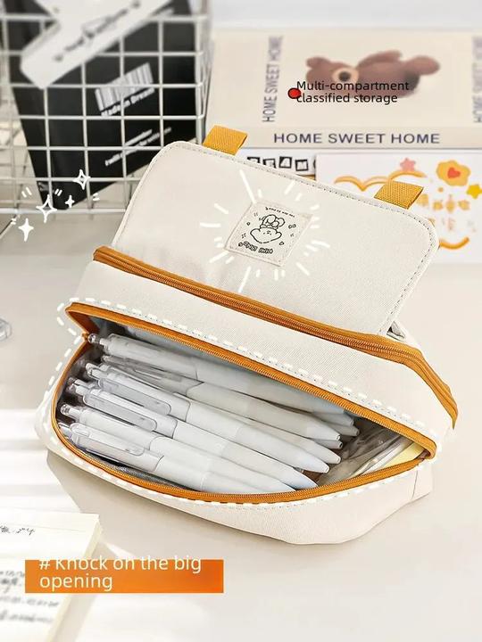 Actual product image Only-Bags.Store Large capacity pencil case elementary middle school students high aesthetic stationery