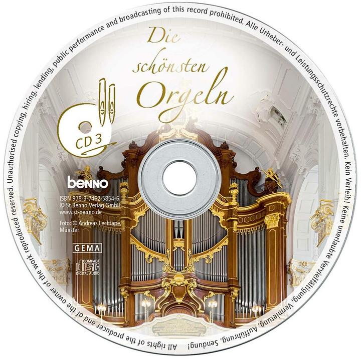 Produktbild Die schönsten Orgeln (Deutsch, St. Benno Verlag GmbH, 2021)