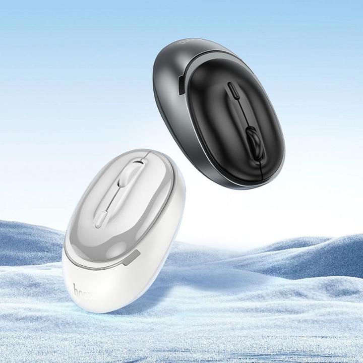 Actual product image Hoco Headphone with microphone computer wireless mouse 2,4G 1600 dpi GM34 gray white (Wireless)