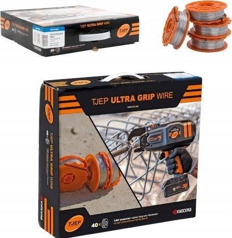 Image du produit TJEP Fil d'attache 40 rouleaux Ultra Grip, galvanisé, 0,8mm x 100m