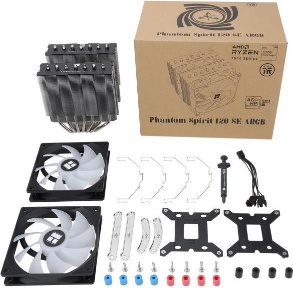 Productafbeelding Thermalright Phantom Spirit 120 SE ARGB Processor Luchtkoeler Zwart 1 st(en) (154 mm)