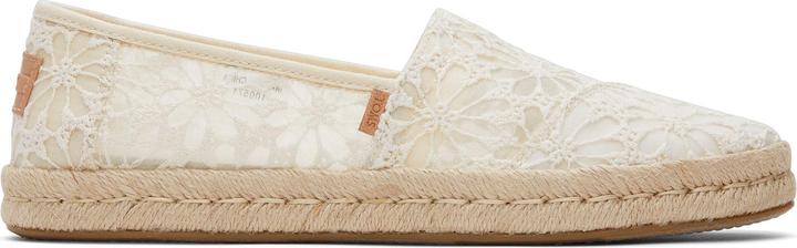 Toms espadrilles mit floraler spitze, damen alpargata rope 2.0 (37.5)
