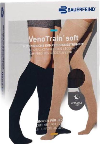 Veno Train SOFT AG KKL2 normal/short Haftband Mikronoppe geschlossene Fussspitze schwarz