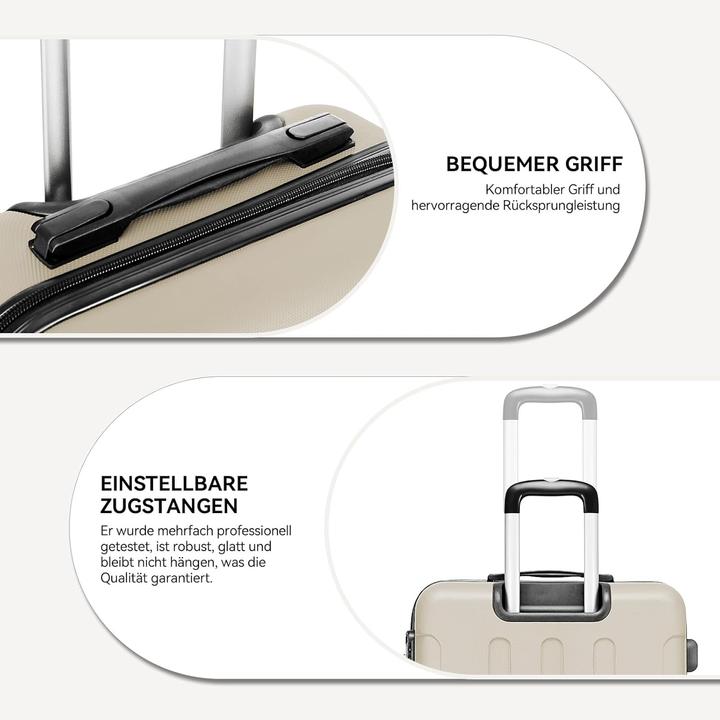 Produktbild Beibye 3-teiliges Hartschalenkoffer-Set (110 l, Handgepäck (bis 50l), M (50 - 90l), L (90 - 115l))
