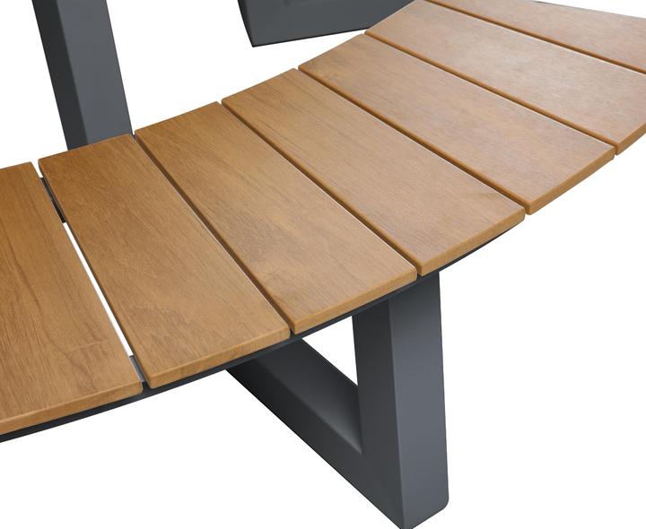 Actual product image Axi Taco picnic table with 2 benches round - anthracite/teak look