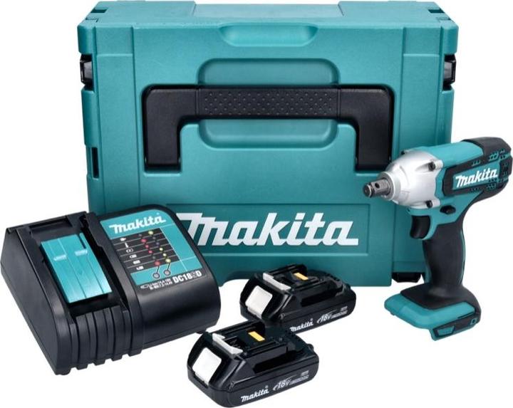Produktbild Makita DTW 190 SY Akku Schlagschrauber 18 V 1/2" 190 Nm + 2x Akku 1,3 Ah + Ladegerät + Makpac (Akkubetrieb)