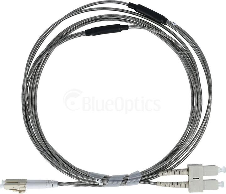 Immagine prodotto BlueOptics Cavo patch duplex in fibra ottica LC-SC monomodale G.657.A1 rinforzato in acciaio da 50 metri (50 m)
