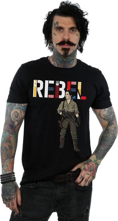 Actual product image Star Wars Mens The Rise Of Skywalker Rebel Rose T-Shirt (4XL)