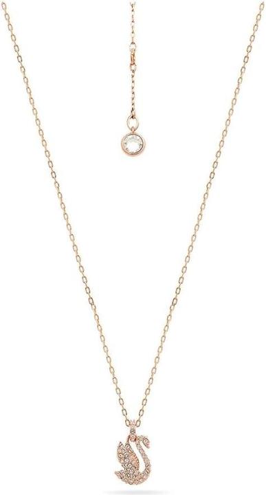 Produktbild Swarovski Iconic Swan Halskette Schwan Klein Weiss Roségold (Swarovski Metall, 38 cm)