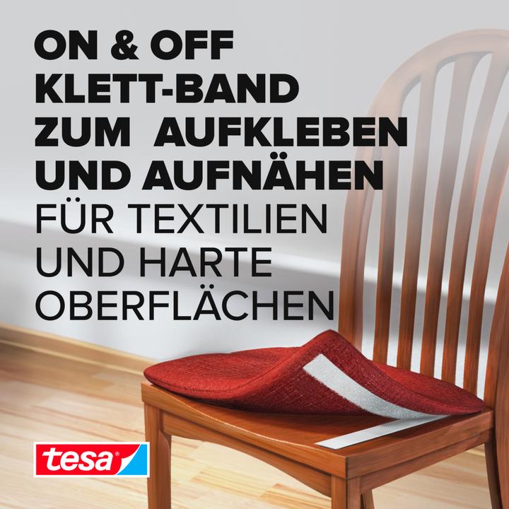 Produktbild tesa On&Off Klettband, selbstklebend (20 mm)