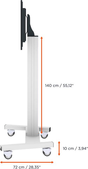 Produktbild Celexon Professional Plus Display-Rollwagen Fixed-42100-LP Landscape/Portrait (100", 120 kg)