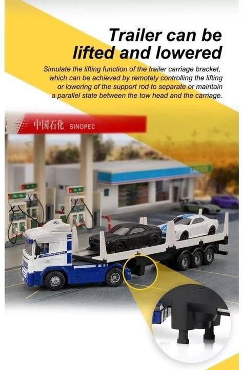 Image du produit Turbo Racing Camion C50 avec remorque Blanc, 1:76, RTR (RTR Prêt à fonctionner)
