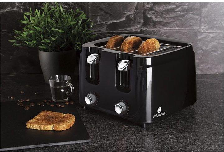 Productafbeelding BerlingerHaus BH9241 Broodrooster, 4 sneetjes Black Silver Collection zwart-zilver