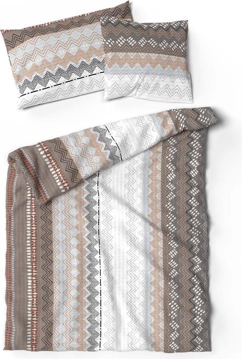 Actual product image Lotus Bettwaren Seersucker bed linen Egona beige (Pillowcase, 65 x 65 cm)